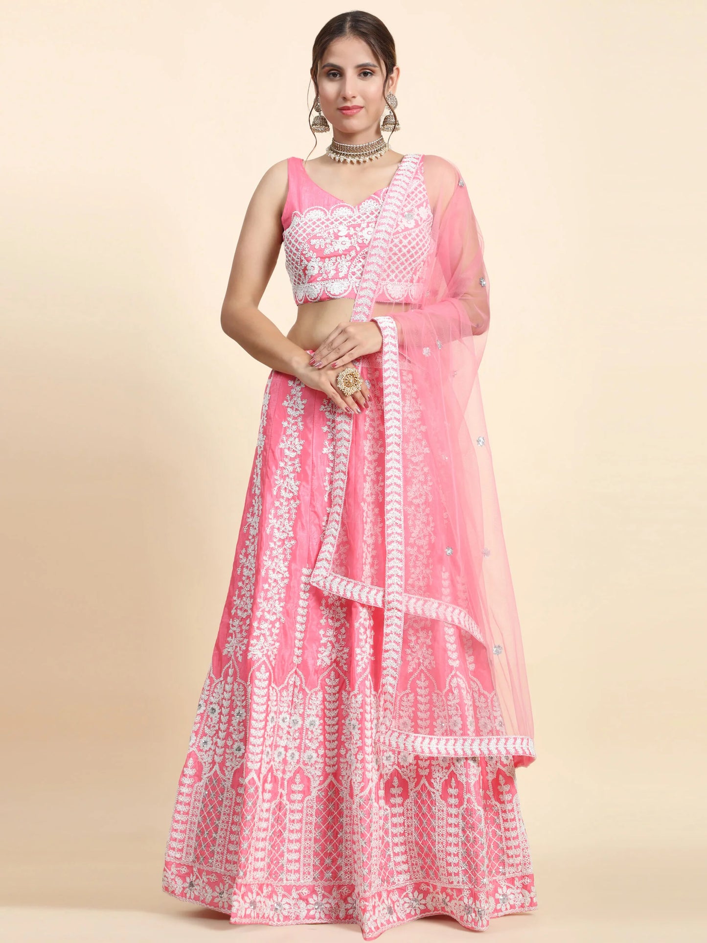 PARTY-WEAR-RE-BABY-PINK-EMBROIDERY-LEHENGA