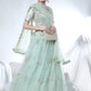 buy-reception-style- bollywood-style-green-soft-net-lehenga