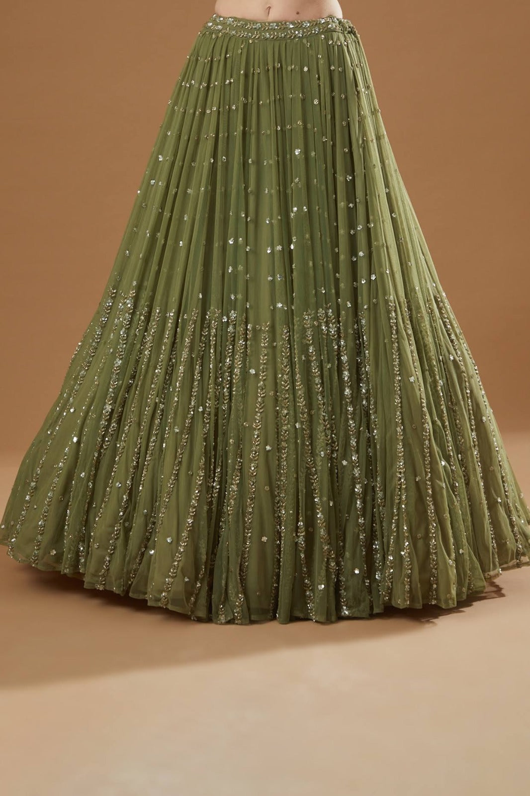 Gorgeous Georgette Lehenga Choli Dupatta Set with Jari Embroidery