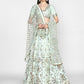 Embroidered Art Silk Lehenga in Pastel Green