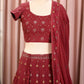 Georgette Sequence Work Designer Wine Berry Color Lehenga choli