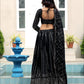 Georgette Sequence Work Designer Black Color Lehenga choli