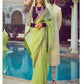 Party Wear Sabyasachi Light Green Organza Saree