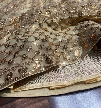 Party Wear Designer Brown Colored Lehenga Choli