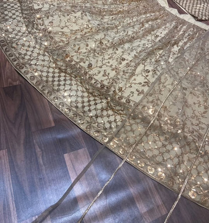 Party Wear Designer Brown Colored Lehenga Choli