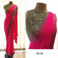 Rani Pink Color Embroidered Designer Saree