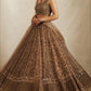 Party Wear Designer Brown Colored Lehenga Choli