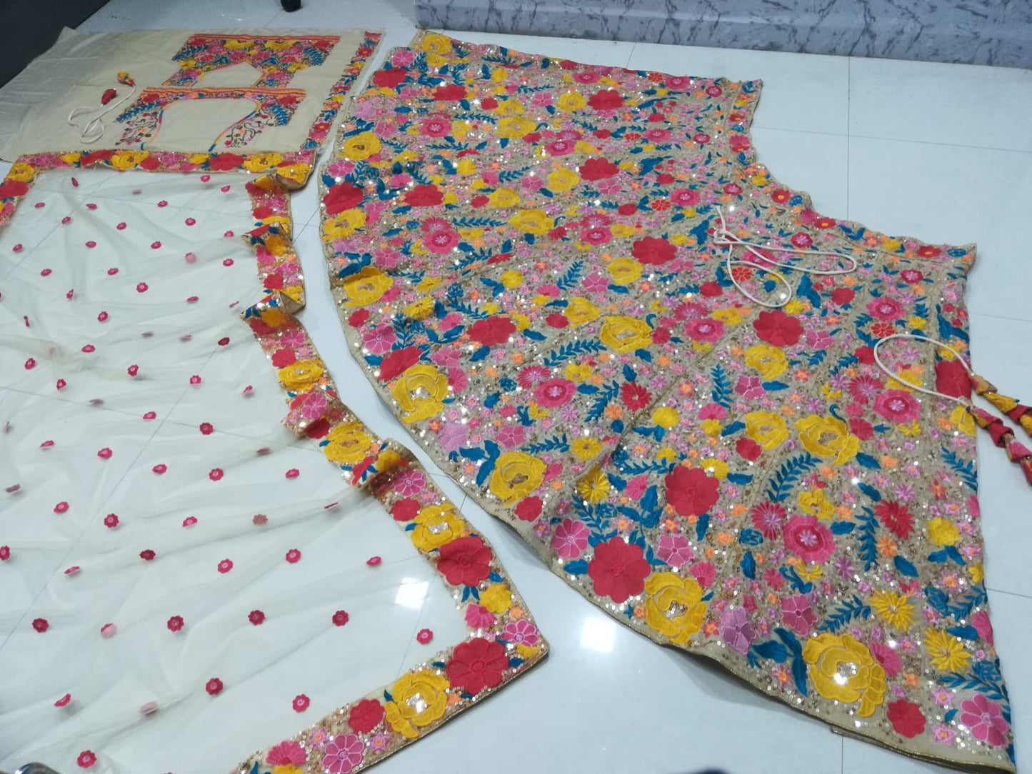 Floral Designer Trendy Party Wear Heavy Sequins Embroidery work lehengha choli