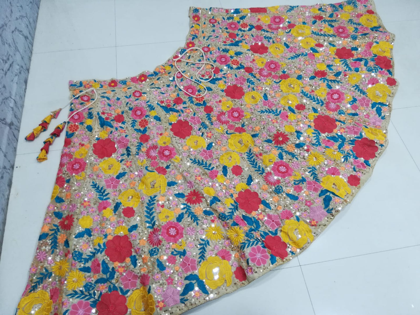 Floral Designer Trendy Party Wear Heavy Sequins Embroidery work lehengha choli