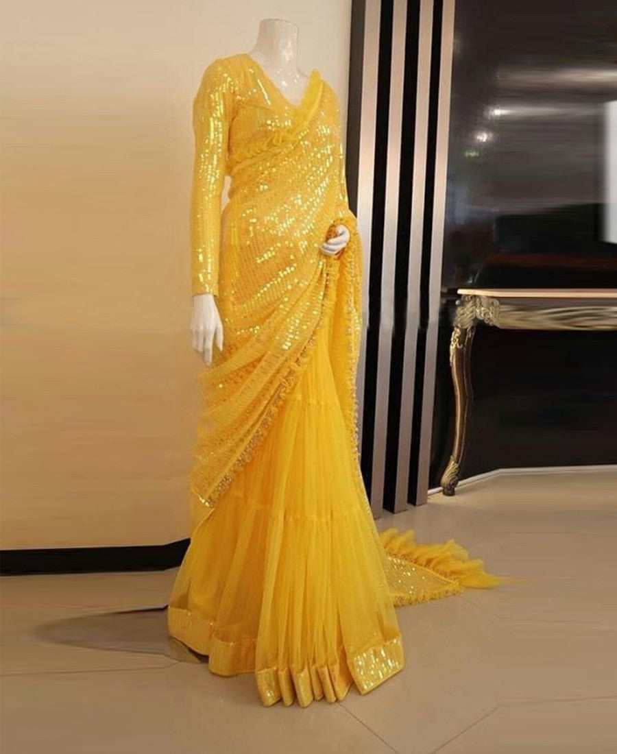 GOLD-SILK-ORDNARY-JACQUARD-SEQUVANCE-SAREE