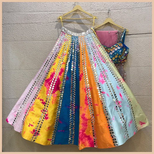 MULTICOLOR-SILK-PRINTED-MIRROR-NAVRATRI-CHOLI