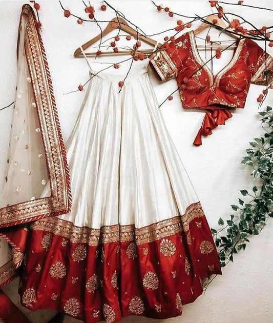 LATEST-TAPETA-SILK-RED-AND-WHITE-LEHENGACHOLI